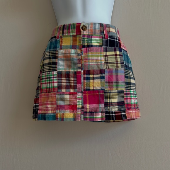 Old Navy Dresses & Skirts - OLD NAVY Vintage Y2K Pink Madres Patchwork Plaid Mini Skirt 
Size 2